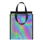 Psychedelic Holographic Trippy Print Insulated Lunch Tote
