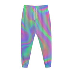 Psychedelic Holographic Trippy Print Jogger Pants