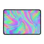 Psychedelic Holographic Trippy Print Kitchen Mat