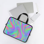 Psychedelic Holographic Trippy Print Laptop Sleeve With Handle