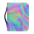 Psychedelic Holographic Trippy Print Leather Bible Cover