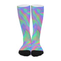 Psychedelic Holographic Trippy Print Long Socks