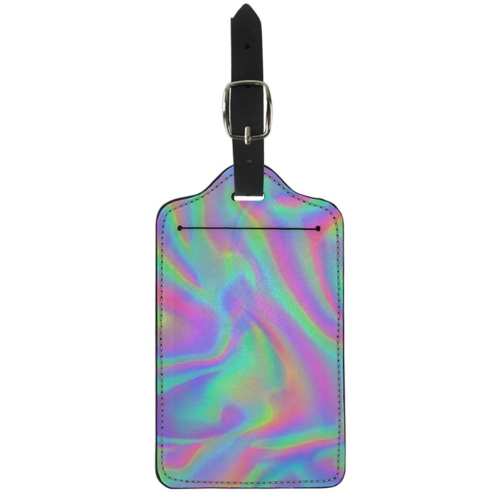 Psychedelic Holographic Trippy Print Luggage Tag