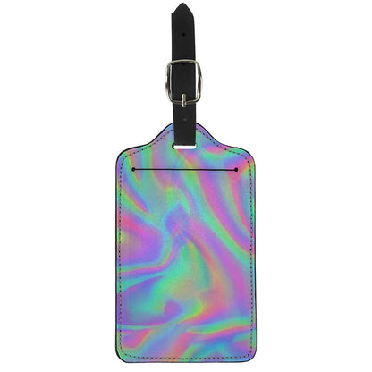 Psychedelic Holographic Trippy Print Luggage Tag