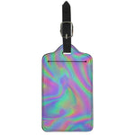 Psychedelic Holographic Trippy Print Luggage Tag