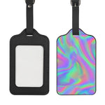 Psychedelic Holographic Trippy Print Luggage Tag