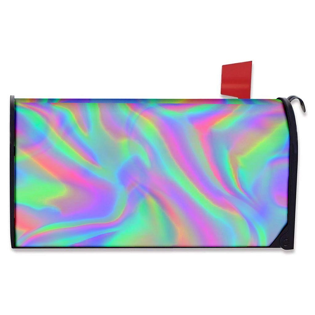 Psychedelic Holographic Trippy Print Mailbox Cover