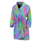 Psychedelic Holographic Trippy Print Men's Bathrobe