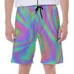 Psychedelic Holographic Trippy Print Men's Beach Shorts