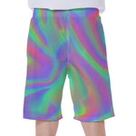 Psychedelic Holographic Trippy Print Men's Beach Shorts