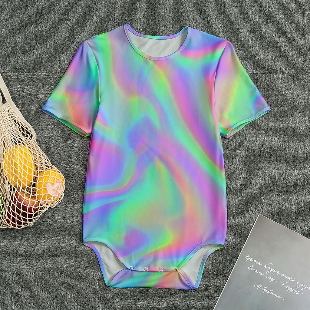 Psychedelic Holographic Trippy Print Men's Bodysuit