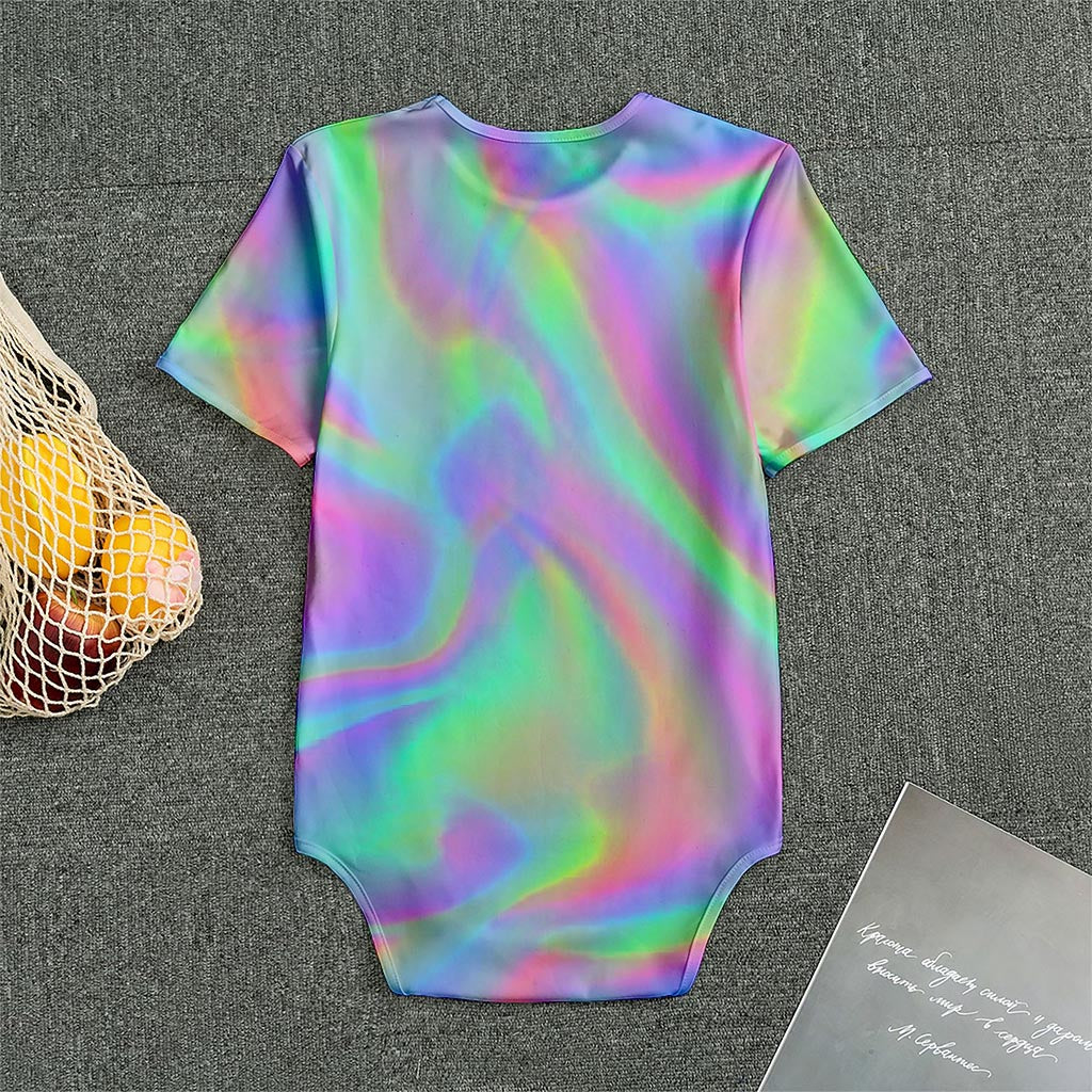 Psychedelic Holographic Trippy Print Men's Bodysuit