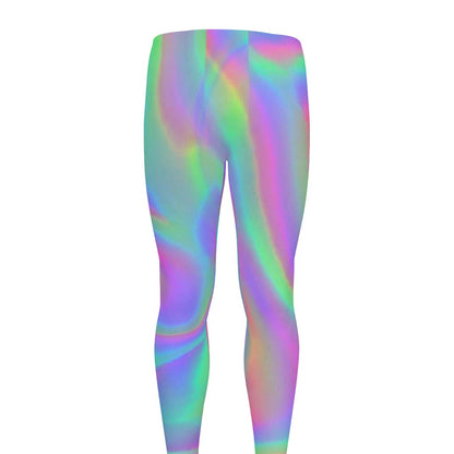 Psychedelic Holographic Trippy Print Men's leggings