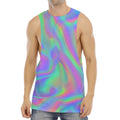 Psychedelic Holographic Trippy Print Men's Muscle Tank Top