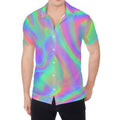 Psychedelic Holographic Trippy Print Men's Shirt