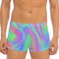 Psychedelic Holographic Trippy Print Men's Short Boxer Briefs