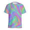 Psychedelic Holographic Trippy Print Men's Athletic T-Shirt