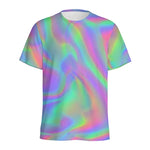 Psychedelic Holographic Trippy Print Men's Sports T-Shirt