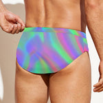 Psychedelic Holographic Trippy Print Men's Swim Briefs