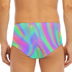 Psychedelic Holographic Trippy Print Men's Triangle Swim Briefs