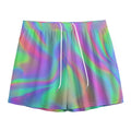 Psychedelic Holographic Trippy Print Mesh Shorts
