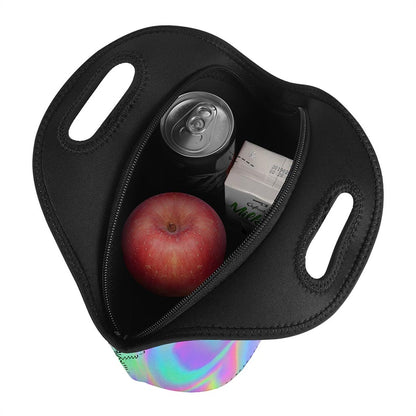 Psychedelic Holographic Trippy Print Neoprene Lunch Bag