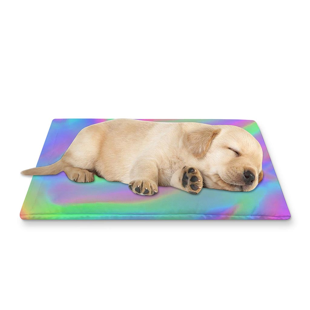 Psychedelic Holographic Trippy Print Pet Cooling Mat Cover