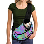 Psychedelic Holographic Trippy Print Pet Sling Carrier