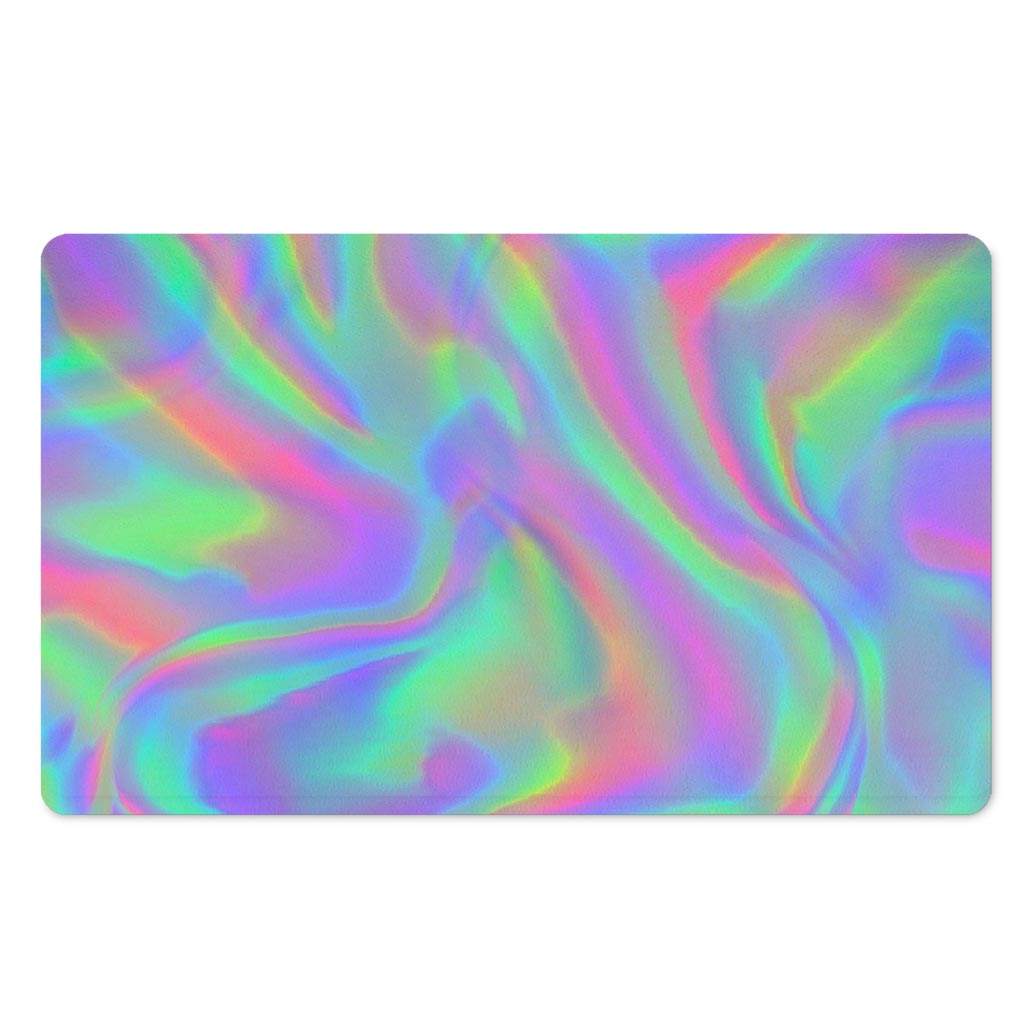Psychedelic Holographic Trippy Print Polyester Doormat