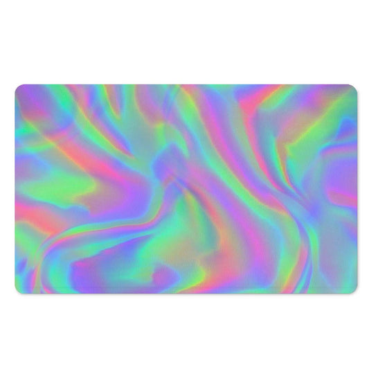 Psychedelic Holographic Trippy Print Polyester Doormat