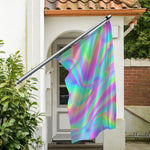 Psychedelic Holographic Trippy Print Polyester Flag