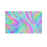 Psychedelic Holographic Trippy Print Polyester Flag