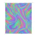 Psychedelic Holographic Trippy Print Polyester Shower Curtain