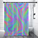 Psychedelic Holographic Trippy Print Premium Shower Curtain