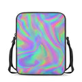 Psychedelic Holographic Trippy Print Rectangular Crossbody Bag