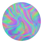 Psychedelic Holographic Trippy Print Round Blanket