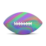 Psychedelic Holographic Trippy Print Rugby Ball