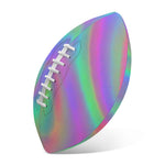 Psychedelic Holographic Trippy Print Rugby Ball
