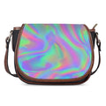 Psychedelic Holographic Trippy Print Saddle Bag