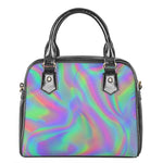 Psychedelic Holographic Trippy Print Shoulder Handbag