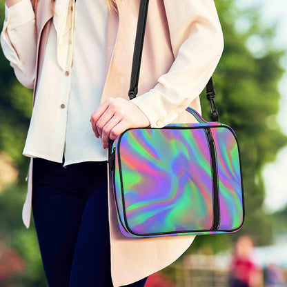 Psychedelic Holographic Trippy Print Shoulder Strap Bible Bag