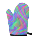 Psychedelic Holographic Trippy Print Single Oven Mitt