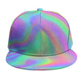Psychedelic Holographic Trippy Print Snapback Cap