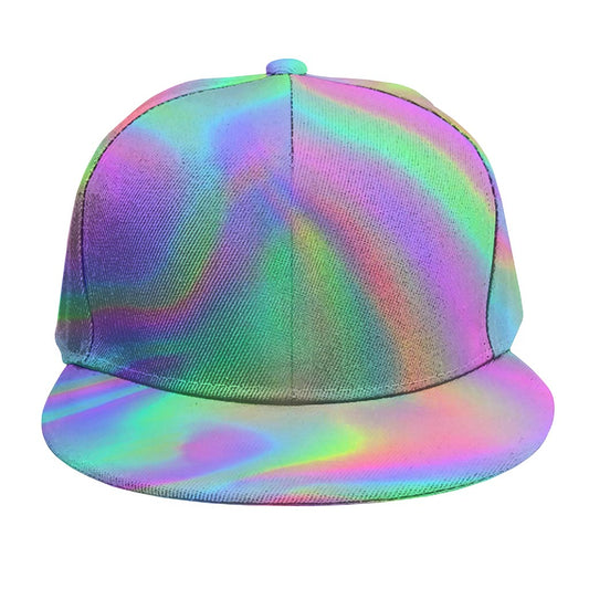 Psychedelic Holographic Trippy Print Snapback Cap