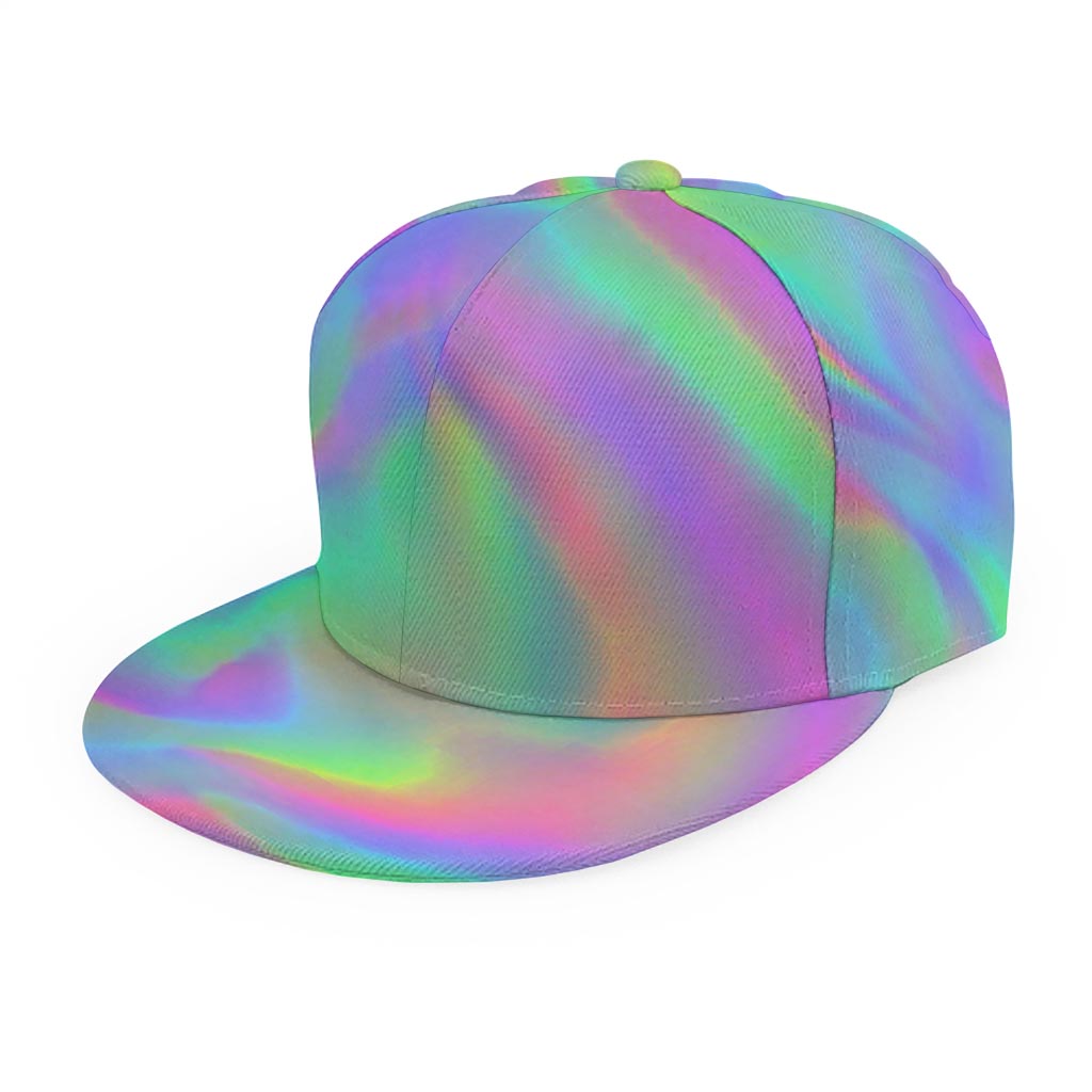 Psychedelic Holographic Trippy Print Snapback Cap