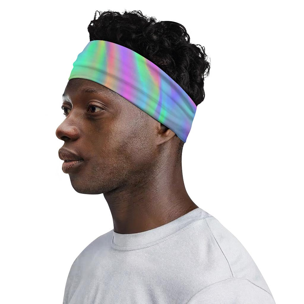 Psychedelic Holographic Trippy Print Sports Headband