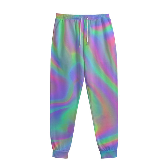 Psychedelic Holographic Trippy Print Sweatpants