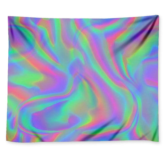 Psychedelic Holographic Trippy Print Tapestry