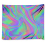 Psychedelic Holographic Trippy Print Tapestry