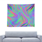 Psychedelic Holographic Trippy Print Tapestry